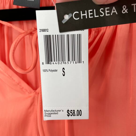 Chelsea & Theodore Coral Blouse Small NWT - Picture 5 of 7